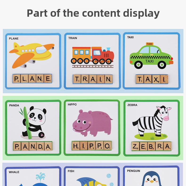 200 Holzbuchstaben.Buchstabenbuchstabierspiel.Englisch für die frühe Kindheit.Passendes kognitives Lernspielzeug