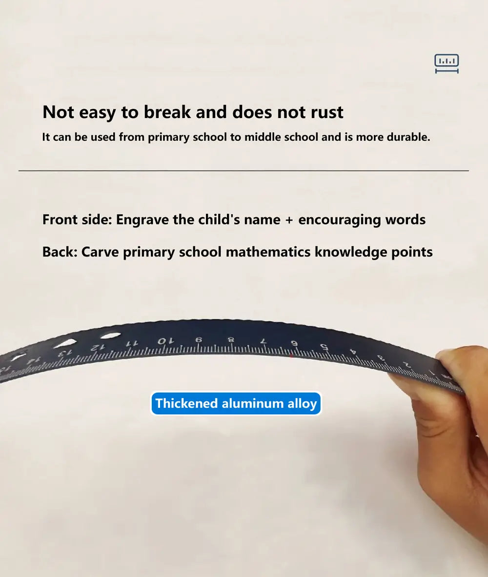 Engrave names on the ruler.Customize ruler