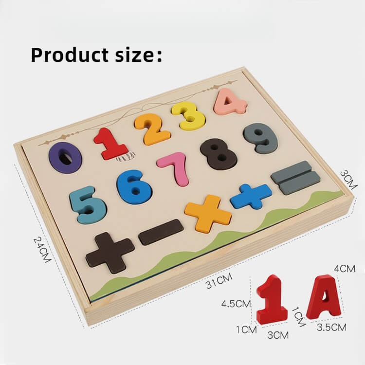 Digital and letter building blocks.Shape recognition matching board.jigsaw puzzle.3-6 year old children's early education toys
