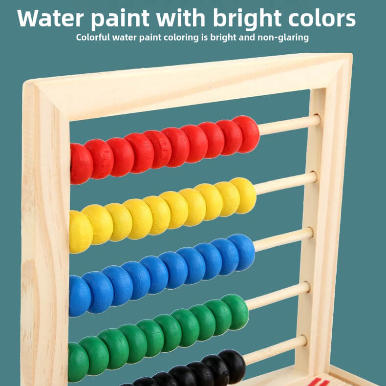 Multifunctional 5-layer abacus calculation frame.For Kids Math Counters.Wooden Educational Counting Toy.Toddler Blocks Kindergarten Toys