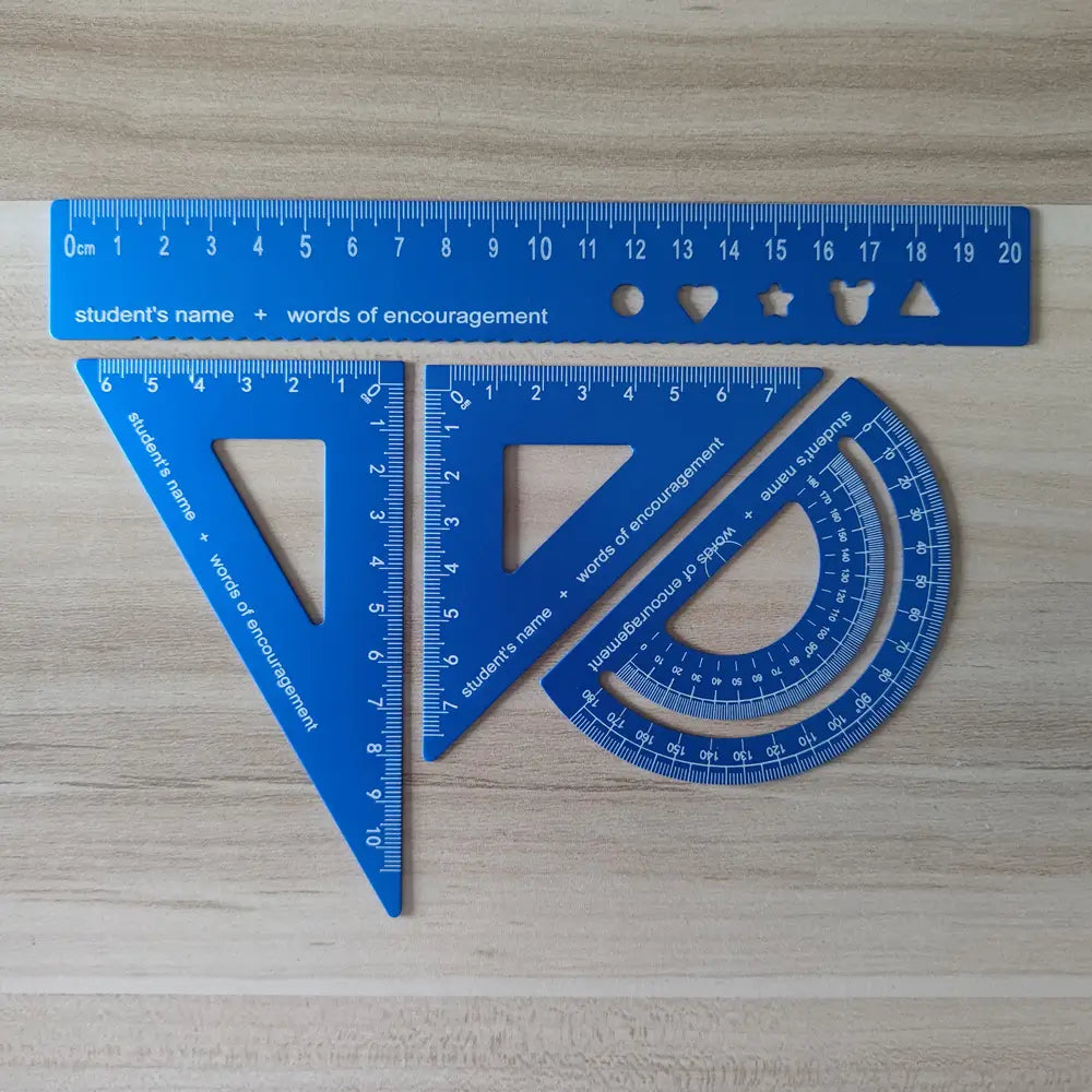 Engrave names on the ruler.Customize ruler