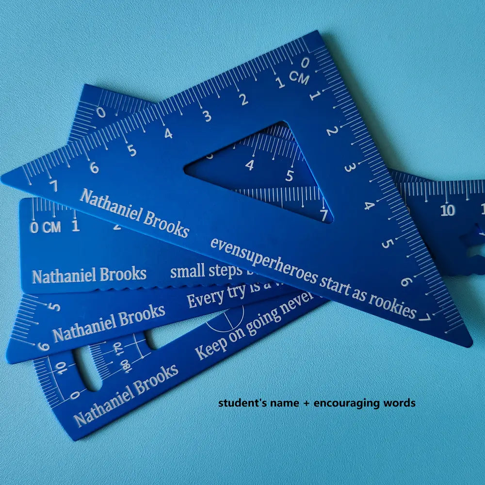 Engrave names on the ruler.Customize ruler