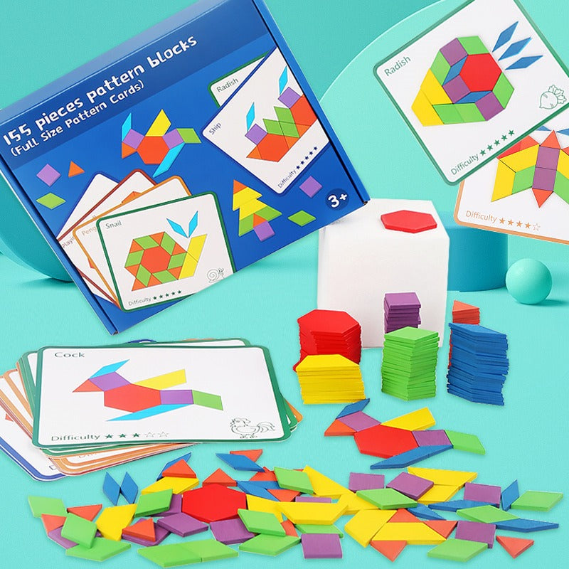 Geometric shape three-dimensional jigsaw puzzle,Tangram,Early education intellectual jigsaw puzzle toy